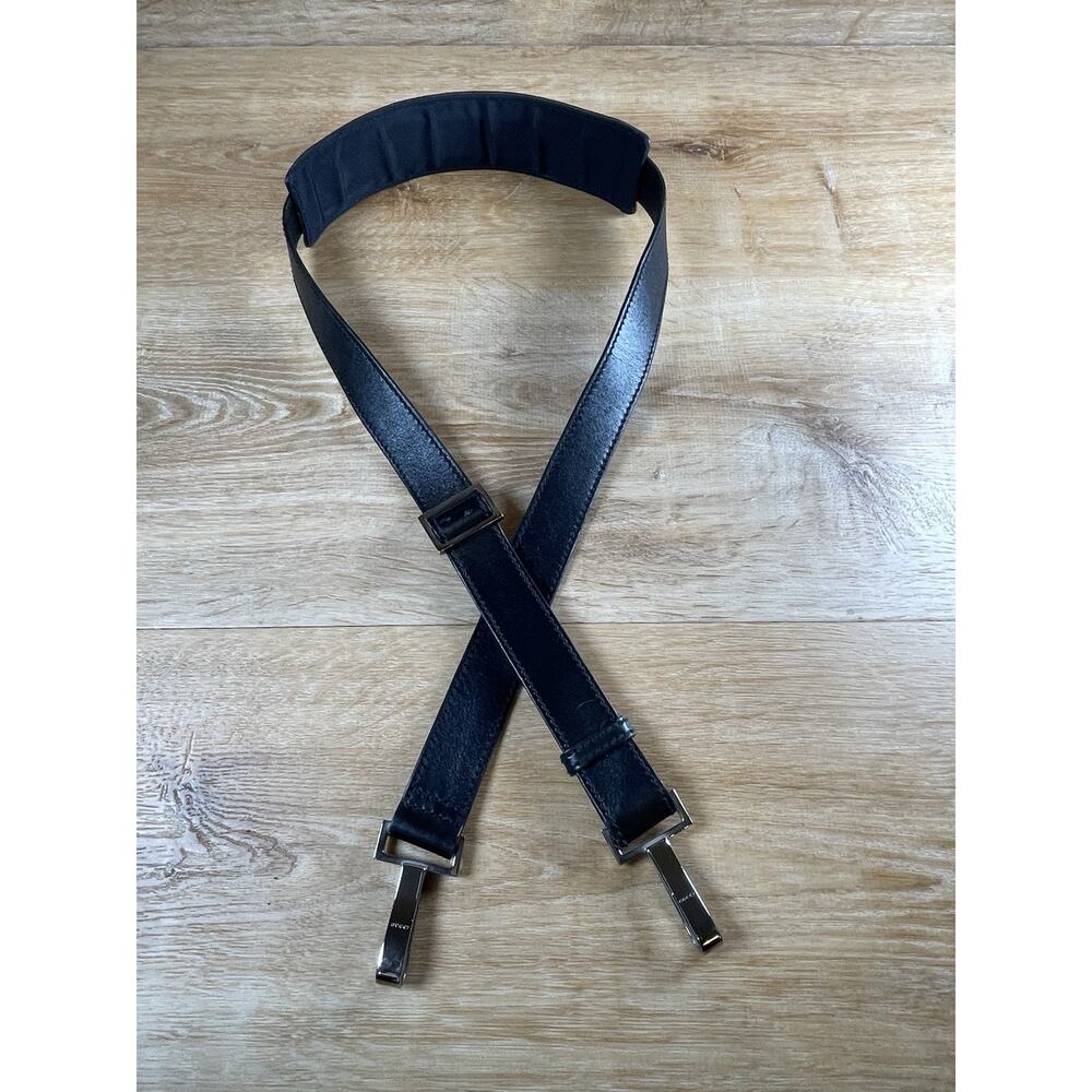 NOT FOR SALE Authenticated Leather Gucci Replacement Strap Black